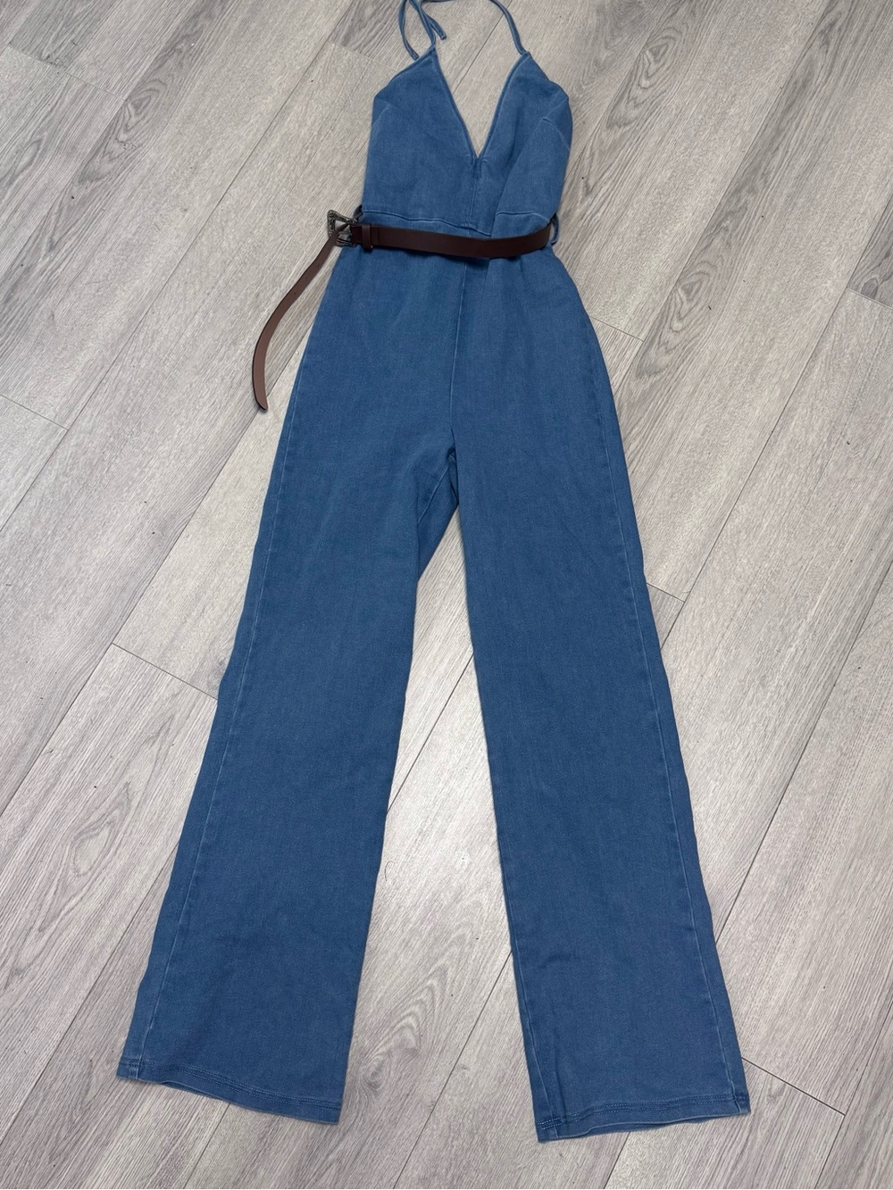 Fashion Nova Wide-Leg Halter Jumpsuit